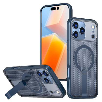 ドットメッシュ テクスチャー 折りたたみスタンド付き Magnet内蔵 iPhoneケース #260529