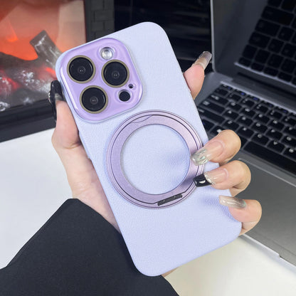 レザー調 リング付き iPhoneケース｜スタンド対応・マット仕上げ #260103