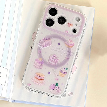Magnet内蔵 スイーツ ケーキデザイン グリップ付き 韓国 かわいい｜iPhoneケース #260512