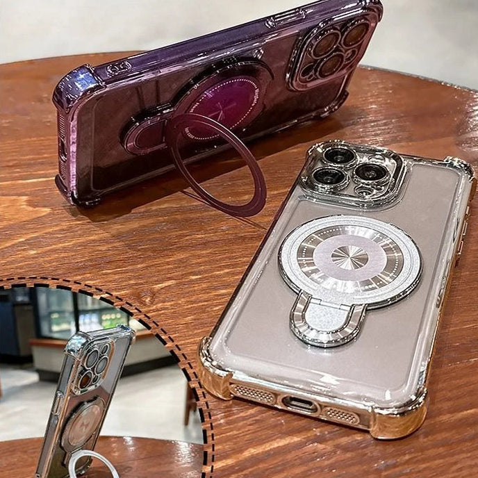 クリア リング付き iPhoneケース｜メタルフレームデザイン・スタンド対応 #240331
