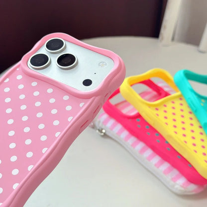 ドット柄 iPhoneケース (全4色) ポップ・ビビッド #261214