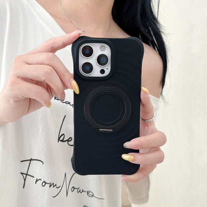 【マグネットスタンド付き】シンプルカラー シリコン スマホケース｜iPhone対応 #251221