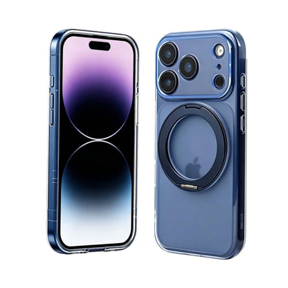 【360度回転リング付き】マット半透明 Magnet内蔵 iPhoneケース｜カラバリ・シンプル スタンド PCA #261278