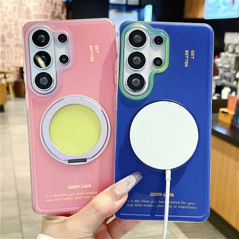 【Galaxy対応】 スタンドリング マグネット内蔵ケース (全7色) スポーティー・モダン #261188