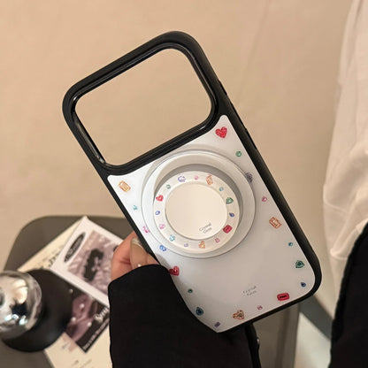 【ジュエルドット】iPhoneケース Magnetグリップ付き ｜キラキラ・上品ガーリー #231022