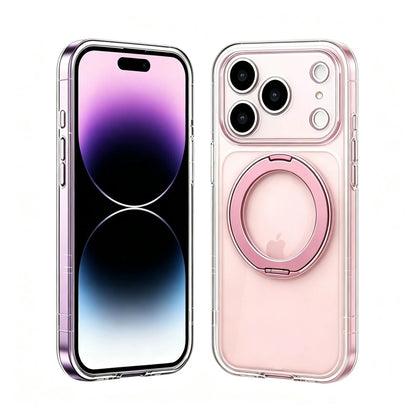 【360度回転リング付き】マット半透明 Magnet内蔵 iPhoneケース｜カラバリ・シンプル スタンド PCA #261278