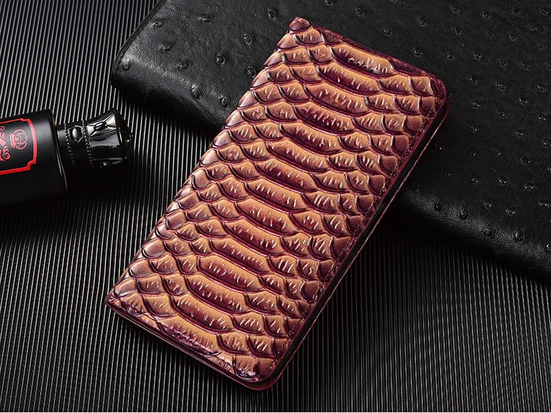 【本革シリーズ】ブックスタイル クロコダイル調 レザー型押し 手帳型 iPhoneケース #240131