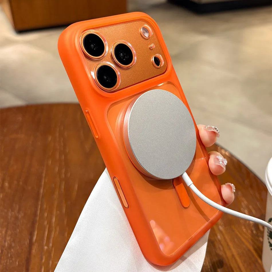 ネオンカラー クリアiPhoneケース｜マグネット内蔵・透明デザイン #231214