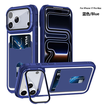 カード収納付き カメラ保護スタンド iPhoneケース｜耐衝撃フレーム #240328