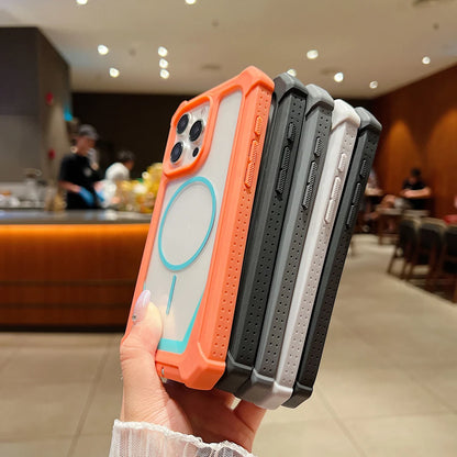 Magnet対応 iPhoneケース｜耐衝撃フレーム・クリアデザイン #240524