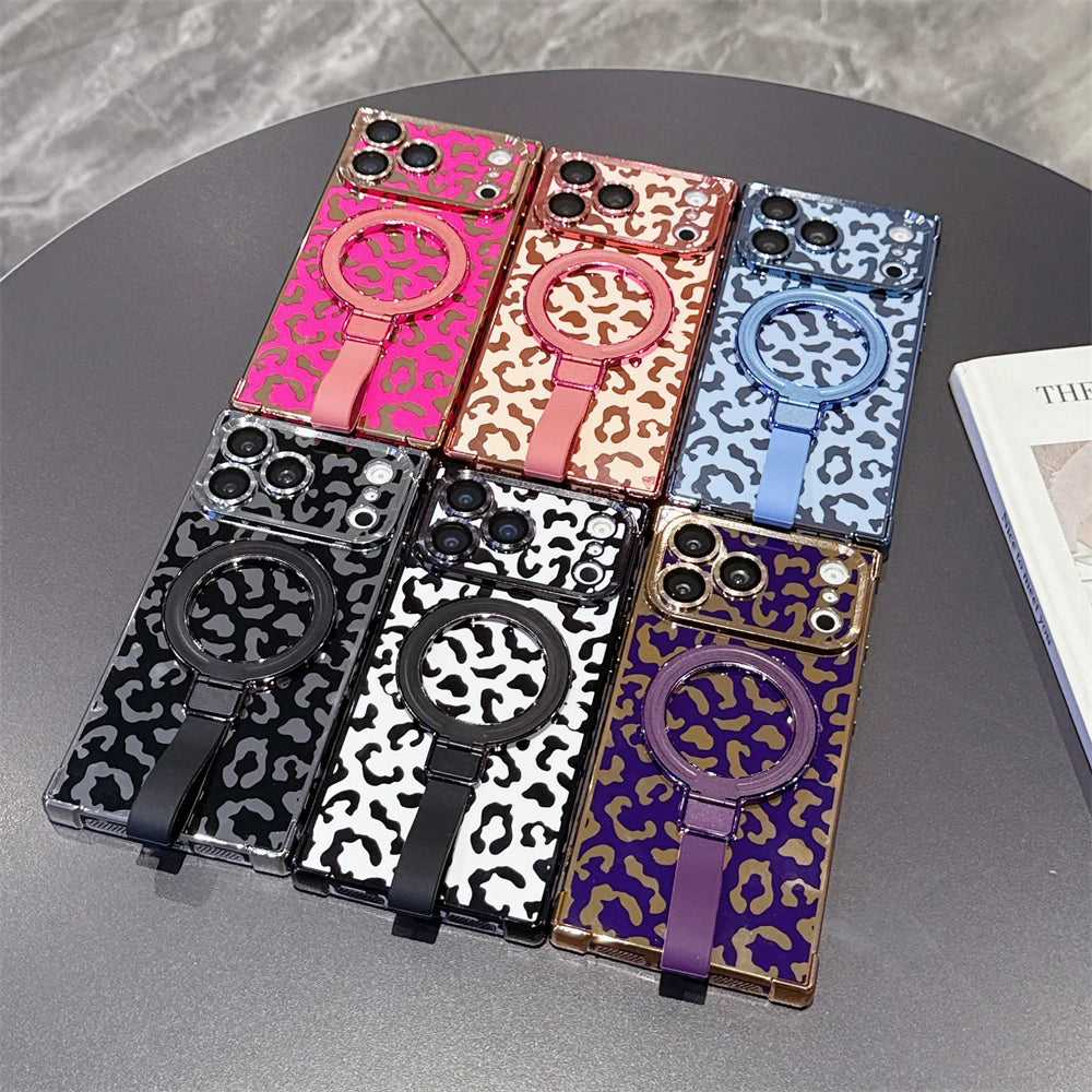 【スクエアシリーズ】ヒョウ柄 レオパード Magnet対応 iPhoneケース #260210