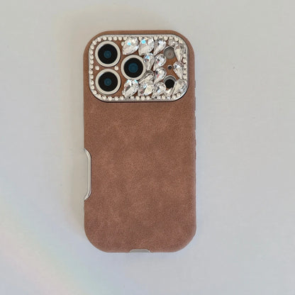 【ジュエルカメラ】レオパード スエードタッチ 大人レディスマホケース｜iPhone対応 #241024