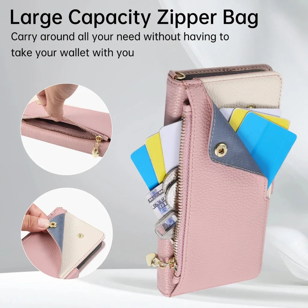 3in1 多機能ウォレットショルダー iPhoneケース (全6色) トレンド・スマート #261234