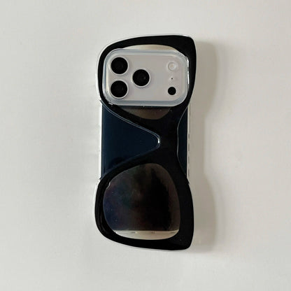 ビッグサングラス フレーム風 ストラップ付き iPhoneケース｜個性派・トレンド #231104