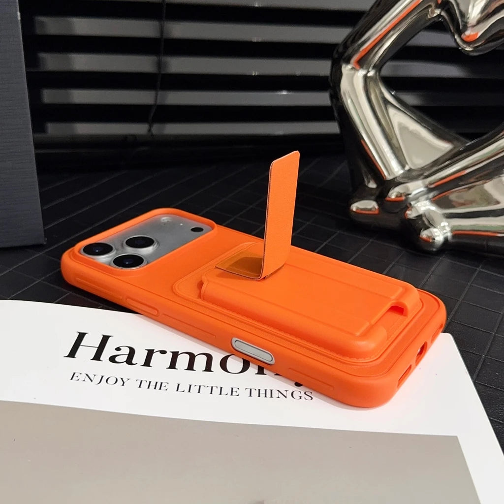 【スライドカードホルダー】スタンド付き×多機能スマホケース｜iPhone対応 #250114