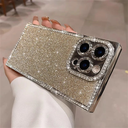 【スクエアシリーズ】グリッターラメ キラキラ スマホケース｜iPhone対応 #250821