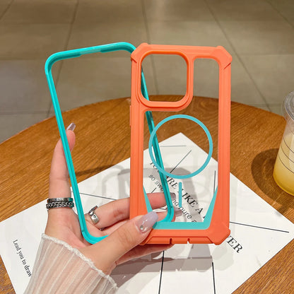 Magnet対応 iPhoneケース｜耐衝撃フレーム・クリアデザイン #240524