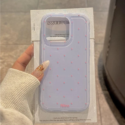 【プチドット】パステルカラー グロススマホケース｜iPhone対応 #250801