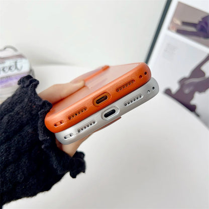 くびれシルエット ニュアンスくすみカラー マットな質感 Magnet内蔵  iPhoneケース #231205