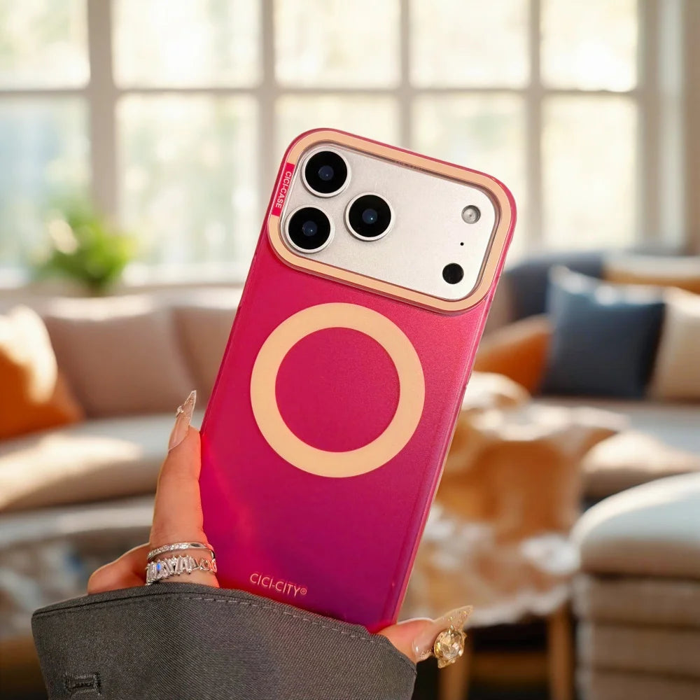 【グロウリングクリア】ネオンライト×グラデーション スマホケース｜iPhone対応 💫✨ #250223