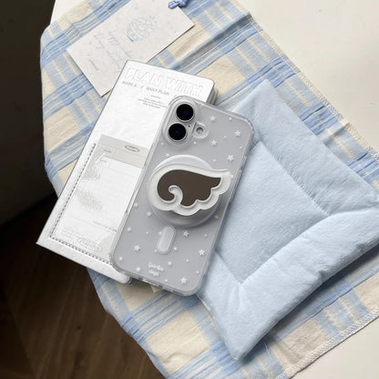 【ウイング・スターホルダー】雲 クリア デザインケース｜iPhone対応 #250520