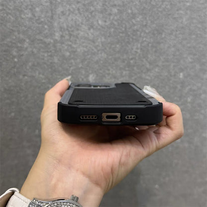 グリップデザイン 耐衝撃 iPhoneケース｜滑り止めバックパネル #240107