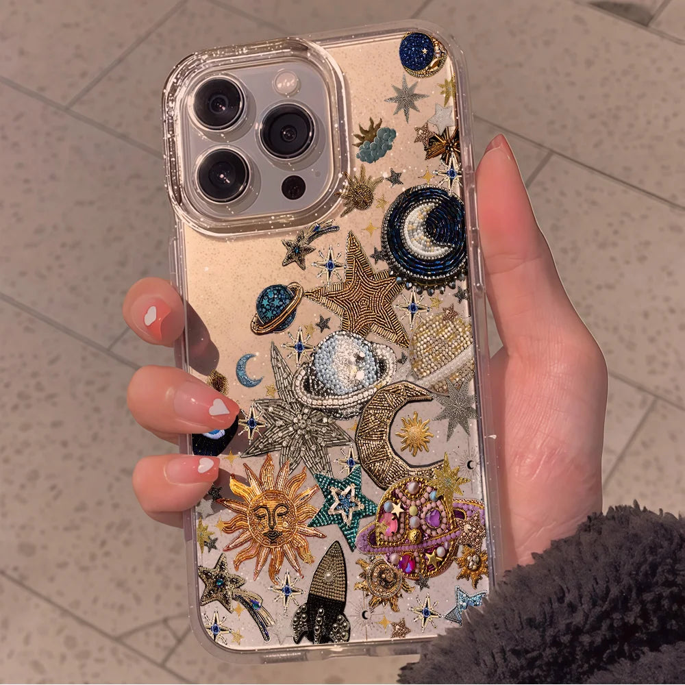 宇宙 星 月 天体デザイン  iPhoneケース｜幻想的・ヴィンテージ #260092