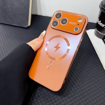 グラデーション＆サンダーモチーフ マグネット内蔵iPhoneケース (全9色) ライトニング・シャイン #261231
