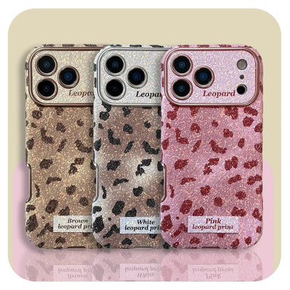 【グリッターレオパード】キラキラ ラメ ヒョウ柄 スマホケース｜iPhone対応 #250430