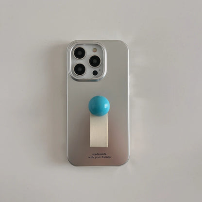 【シルバー×カラーポップ】レトロ ポップ バンドケース｜iPhone対応 #250723