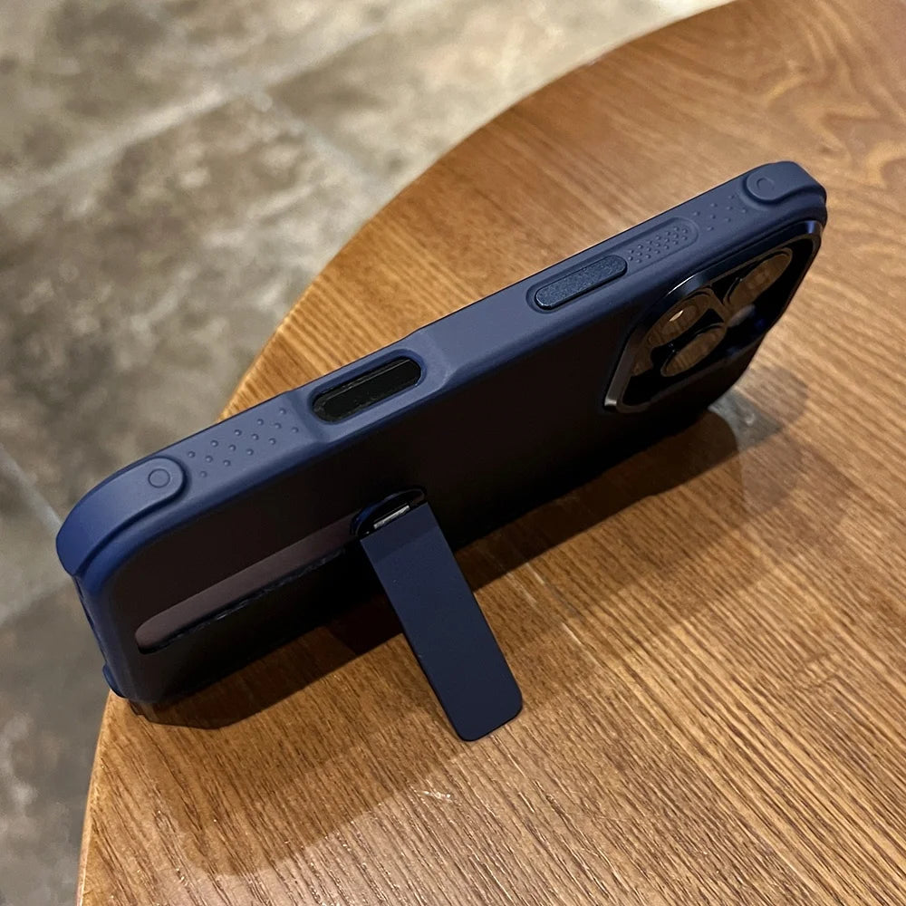 マットカラー スタンド付き Magnet内蔵 iPhoneケース｜耐衝撃・くすみカラー #261267　