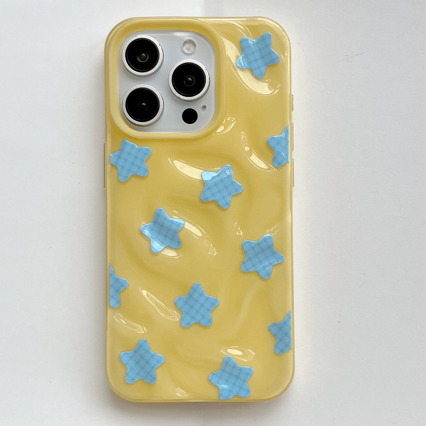 【スターシリーズ】立体3D 星柄 ポップデザイン ボールチェーン付 スマホケース｜iPhone対応 #251002