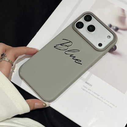 【カスタムシリーズ】名入れ くすみカラー ソフトスマホケース｜iPhone対応 #240724