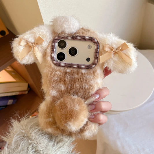 もこもこファー iPhoneケース｜ラビット デザイン #240519