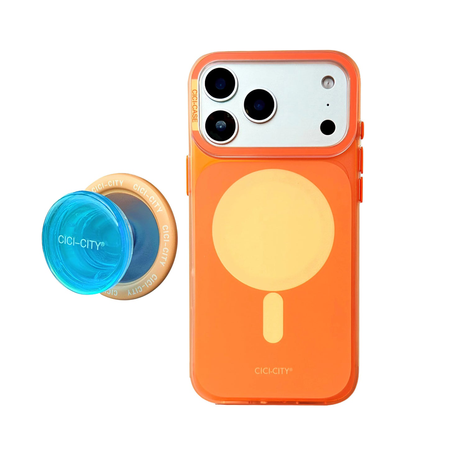 【ネオンポップ】 iPhoneケース クリア ｜Magnet内蔵 グリップ付き #260525