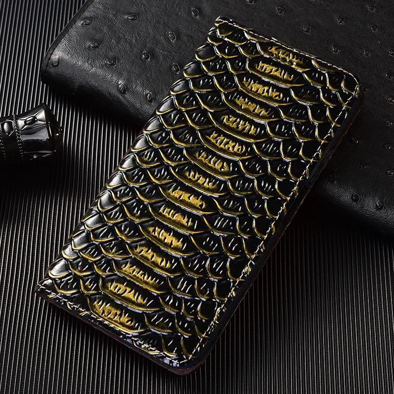 【本革シリーズ】ブックスタイル クロコダイル調 レザー型押し 手帳型 iPhoneケース #240131