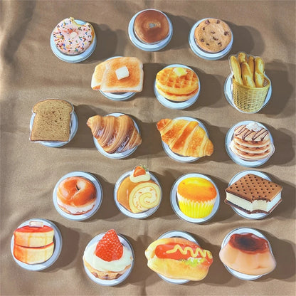 【スマホグリップ】ベーカリーパン クロワッサン ホットケーキ デザイン | Magnet対応 #241108