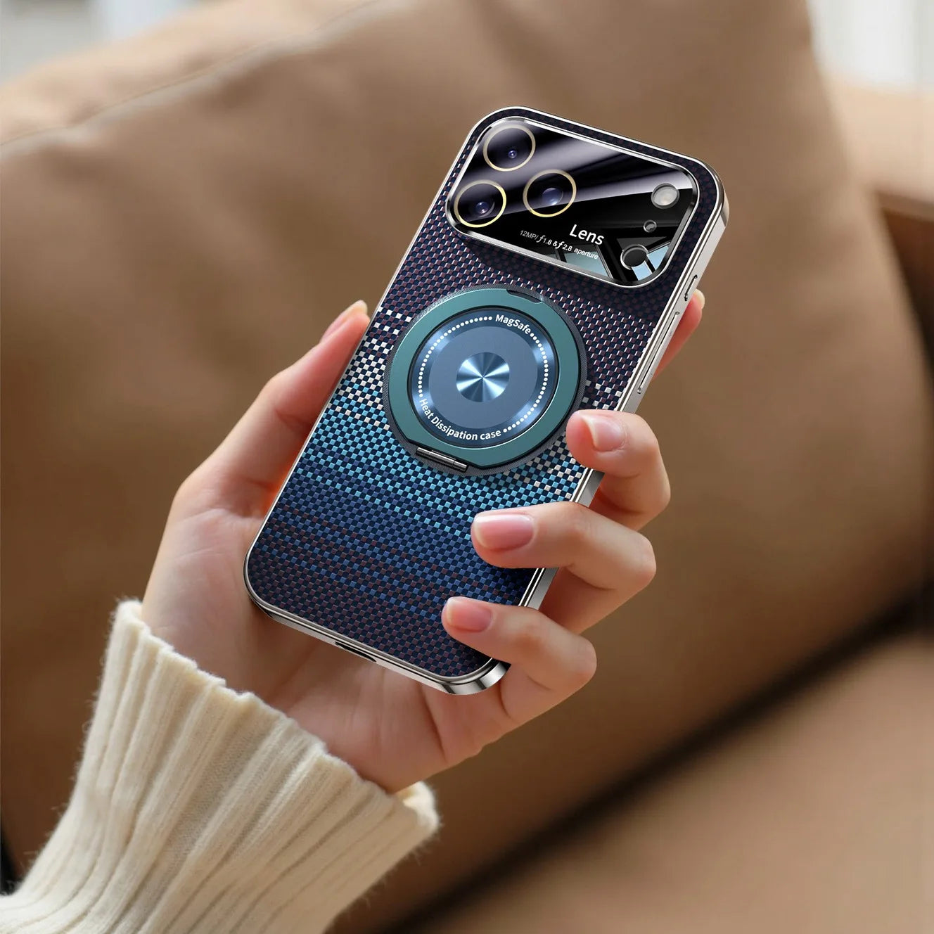 【カーボン調デザイン】耐衝撃 スリム TPU シンプル スタイリッシュ ワイヤレス充電対応｜iPhone対応 #251228