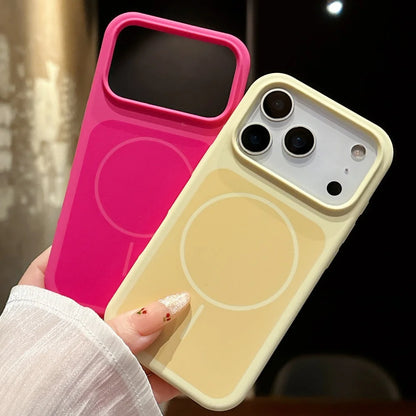 ネオンカラー MagSnet内蔵 マットバイカラー iPhoneケース｜耐衝撃・カラーフレーム #260521