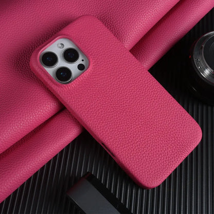 【Magnet内蔵】リアルレザー シンプル ハイグレード スマホケース｜iPhone対応 #241017