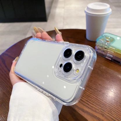 【パステルクリアカラー】シンプル×上品ハイブリッドケース｜iPhone対応 #250519