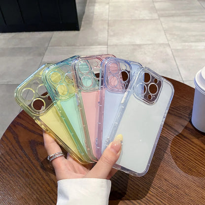 【パステルクリアカラー】シンプル×上品ハイブリッドケース｜iPhone対応 #250519