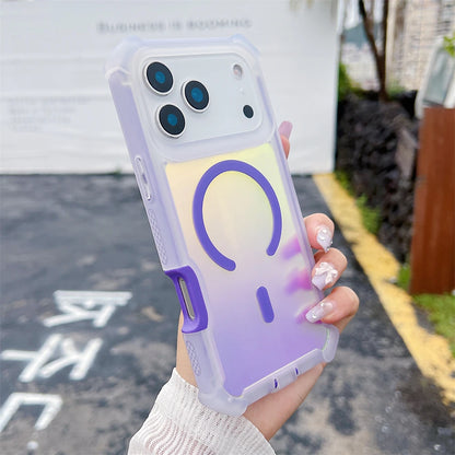 【ワイヤレス充電対応シリーズ】グラデーションカラー 反射 クリア おしゃれスマホケース｜iPhone対応 #251101