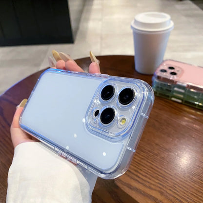 【パステルクリアカラー】シンプル×上品ハイブリッドケース｜iPhone対応 #250519