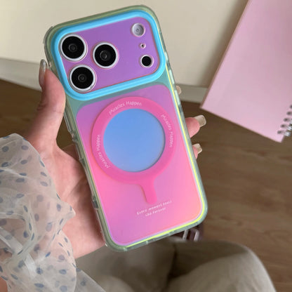 ホログラム クリアフレーム Magnet内蔵 iPhoneケース｜ゆめかわ・キラキラ #261249　