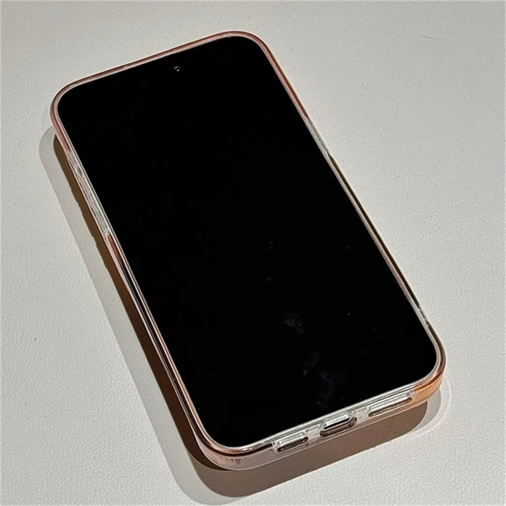 【シェルマーブル】艶めく天然風グリップ付きスマホケース｜iPhone対応 #250627