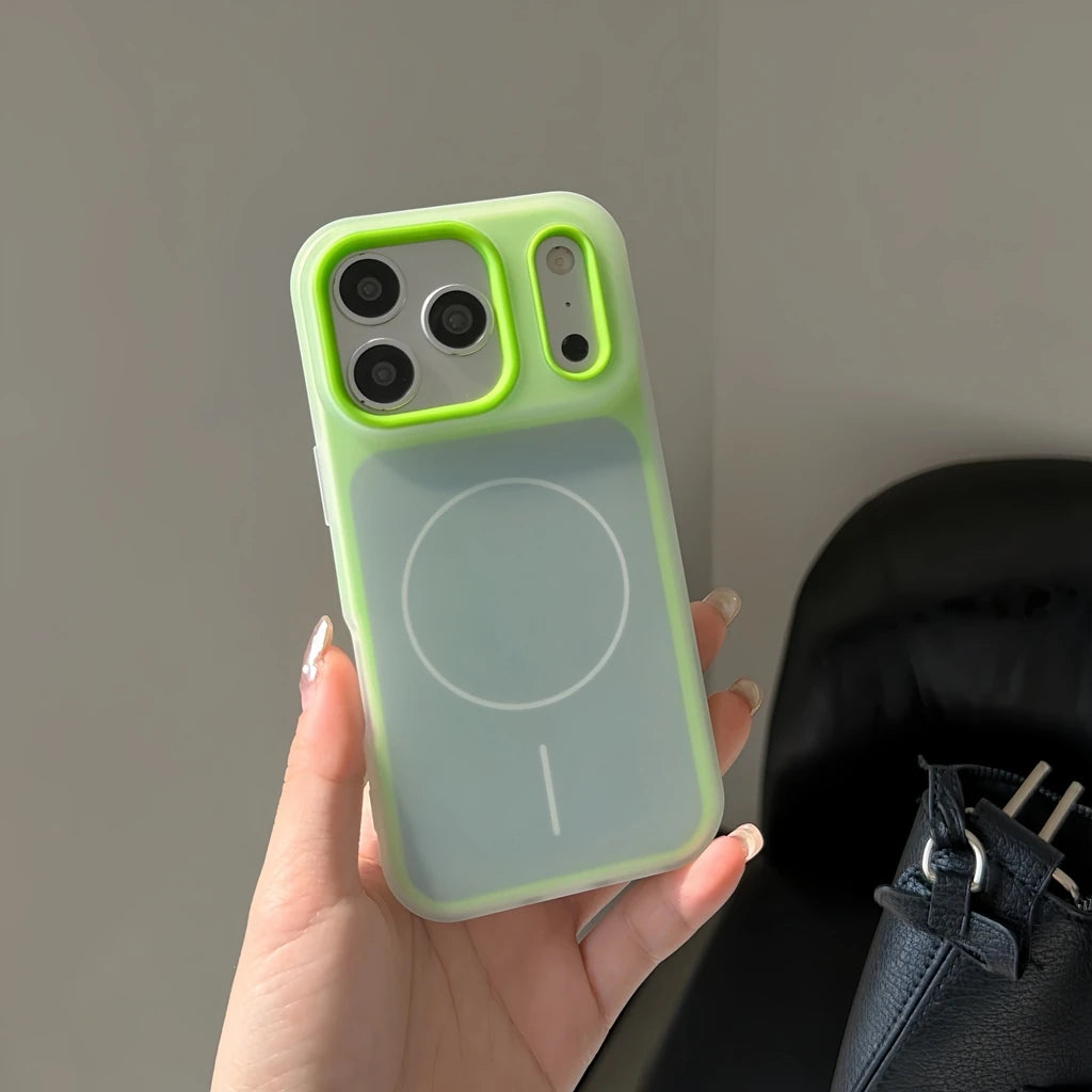 パステル マットカラー iPhoneケース｜マグネット内蔵・シンプルデザイン #231222