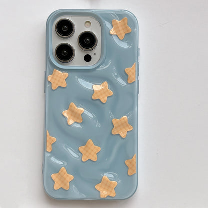 【スターシリーズ】立体3D 星柄 ポップデザイン ボールチェーン付 スマホケース｜iPhone対応 #251002