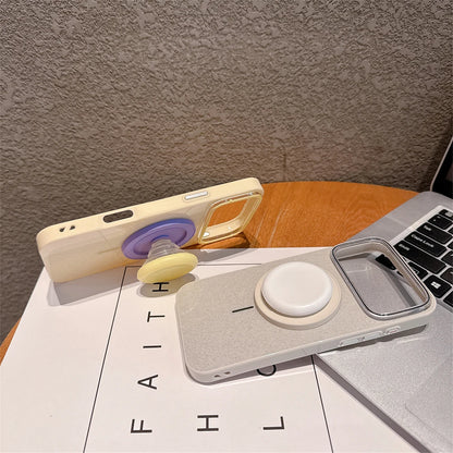 【カラーポップグリップ】キラキラ グリッター ラメ スタンド付き パステルカラー スマホケース｜iPhone対応 #250311