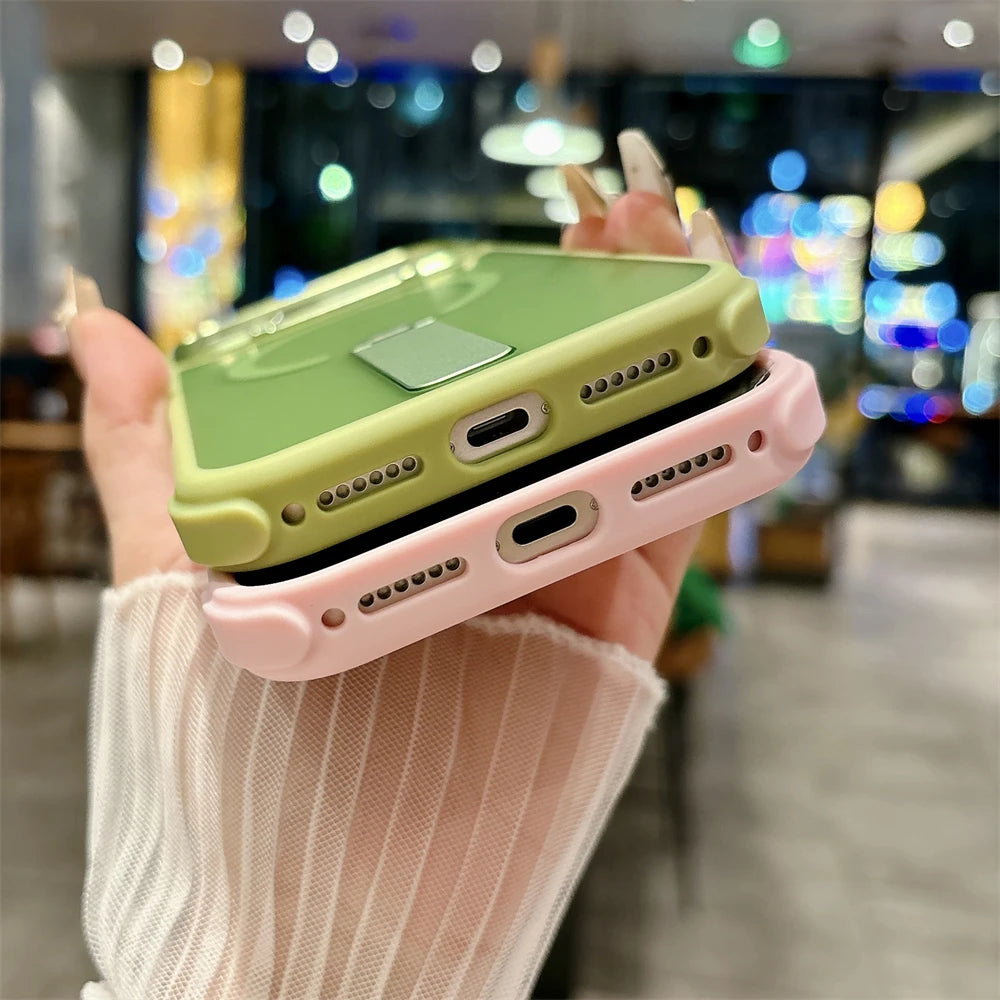 【Magsafe対応】 半透明 マットカラー スタンド付き スマホケース｜iPhone対応 #251209